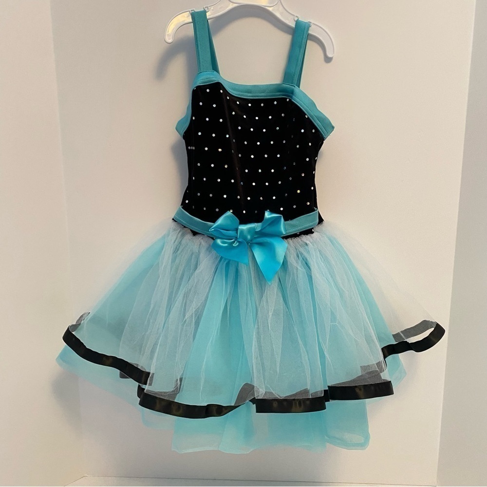 Weissman Oh, Pretty Woman Velvet Tulle Foil Dot Dance Recital Costume Size SC
